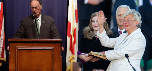 Gov. Robert Bentley (left) and Lt. Gov. Kay Ivey (right)