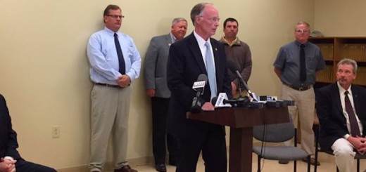 Gov. Robert Bentley speaks during a press conference at Limestone Corrections Facility (Photo: Governor's Office)