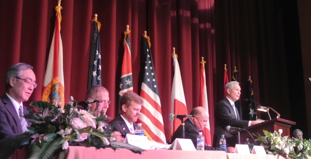 Sen. Jeff Sessions speaks at the SEUS Japan 38 conference in Birmingham. (Photo: Made in Alabama)