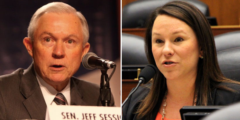 Senator Jeff Sessions (Left) and Congresswoman Martha Roby (Right) 