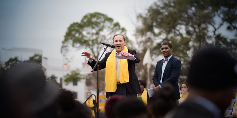 Business Council of Alabama CEO William J. Canary speaks at the School Choice Rally in Montgomery