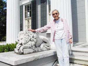 Montgomery historian Mary Ann Neeley stands on the front steps of Knox Hall in Alabama’s capital.
