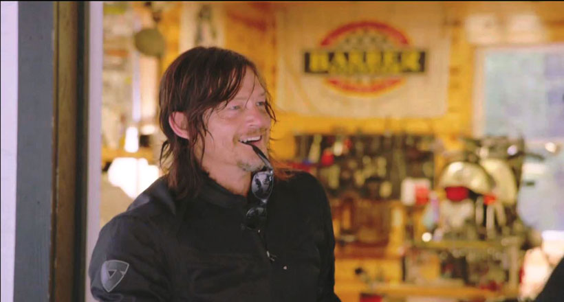 Is that a Barber Vintage Motorsports Museum sign hanging behind Norman Reedus on the “Ride with Norman Reedus show? (Left/Right Productions)