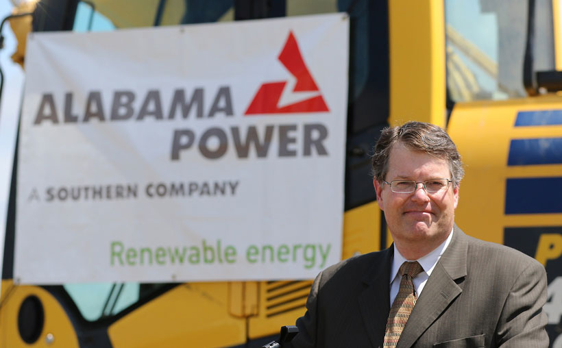 Alabama Power’s John Kelley poses for a photo as officials with the power company, the Army and other federal agencies gather at Fort Rucker on Thursday, June 2, 2016, to break ground on the company’s second, large-scale solar energy project. (Mike Kittrell/Alabama NewsCenter) 