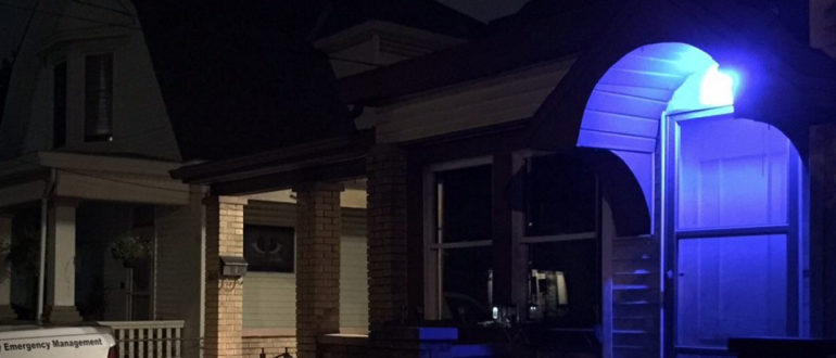 Some Alabamians are installing blue porch lights as a sign of support for law enforcement. 