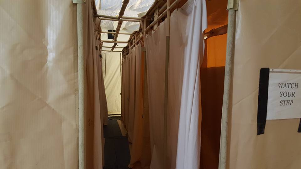 Gitmo female shower tent (Photo: Becky Gerritson)