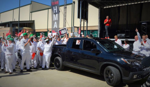 Honda Alabama threw a launch party to celebrate the start of mass production for the second-generation Ridgeline pickup at the automaker’s assembly plant in Lincoln. (Image: Dawn Azok)