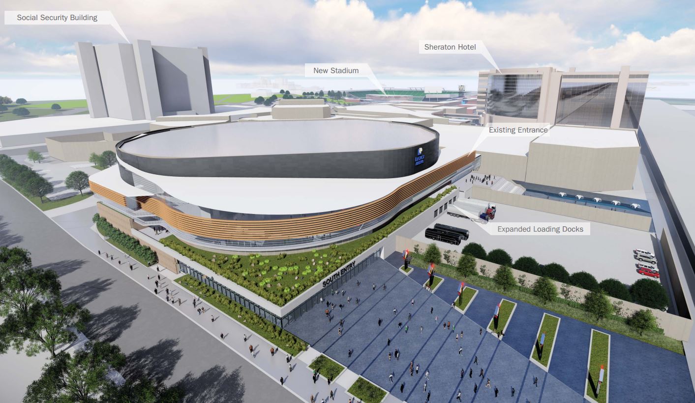 A proposed new look for the Legacy Arena at the BJCC. (Populous)