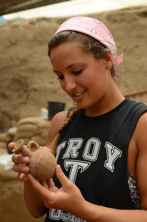 Savanna Moore was one of five Troy University students who took part in the Leon Levy Expedition in Ashkelon, Israel, this summer. The expedition uncovered what is believed to be the first Philistine cemetery ever discovered.