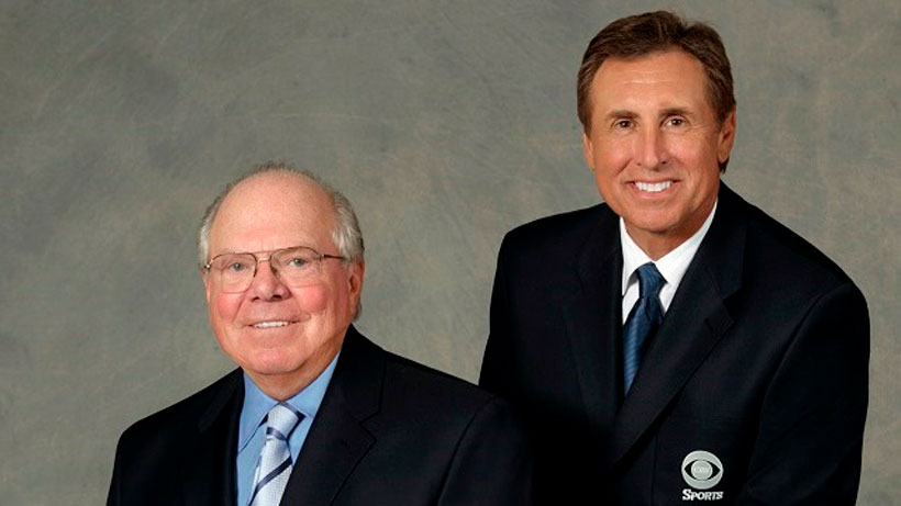 Longtime pressbox partners Verne Lundquist, left, and Gary Danielson have one more season doing play-by-play on SEC football games for CBS Sports before Lundquist retires. (CBS)