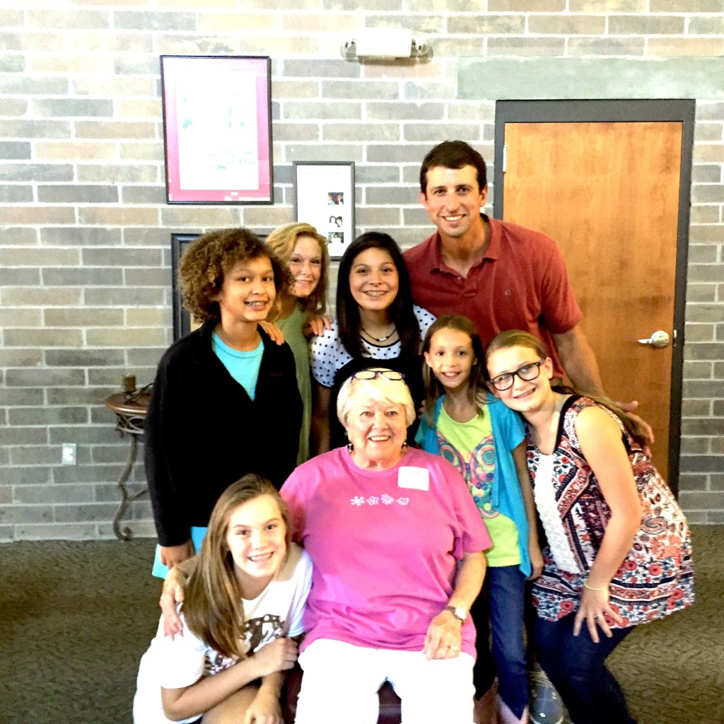 Mrs. Bashinsky (pictured center) with children from Big Oak Ranch