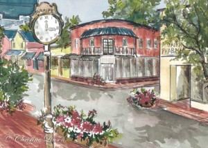Christine Linson is known for paintings depicting her adopted hometown, Fairhope.