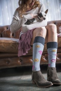 Gina Locklear’s Alabama-made organic socks are known for their striking colors and patterns.