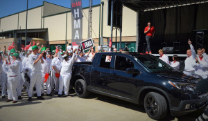 Honda Alabama threw a launch party to celebrate the start of mass production for the second-generation Ridgeline pickup at the automaker's assembly plant in Lincoln. (Image: Dawn Azok)