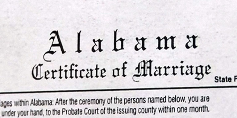 Alabama Follows The Law, History In Forgoing Marriage Licenses ...