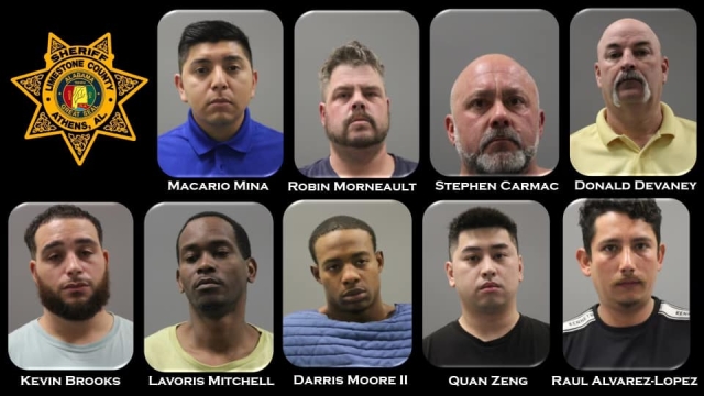 Nine men arrested in Limestone County human trafficking operation ...