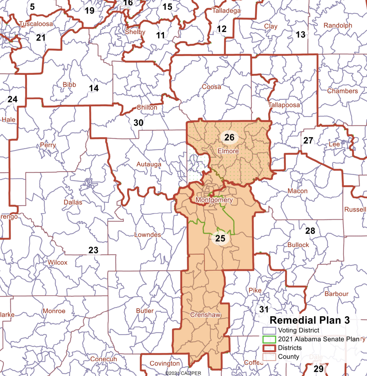 Federal judge orders least-invasive Alabama State Senate map to ...