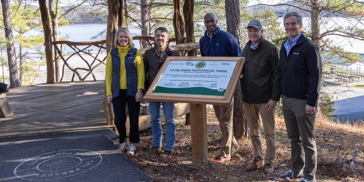 Alabama Trails Foundation, Alabama Power mark Year of Alabama Trails at Ten Islands Historical Park