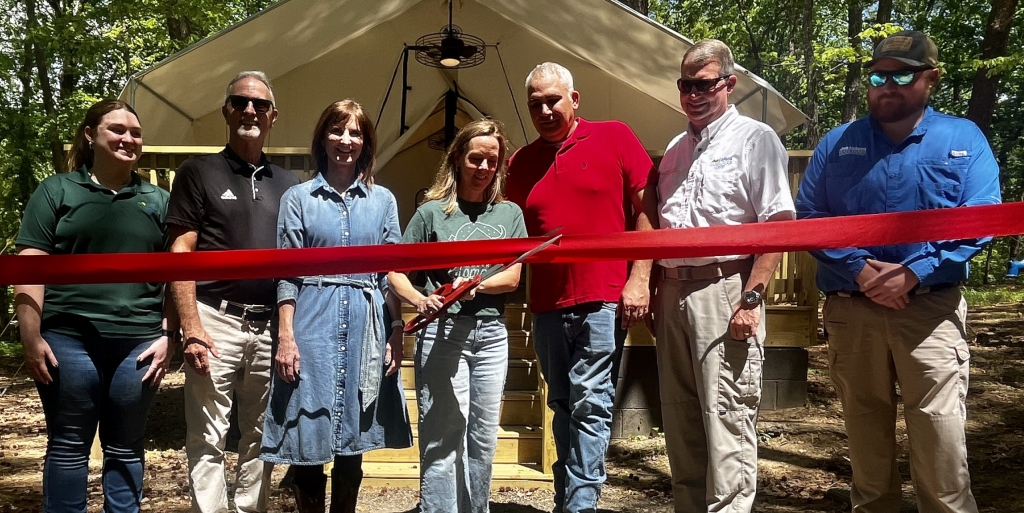 Alabama State Parks holds ribbon cutting for new glamping tents at Oak Mountain