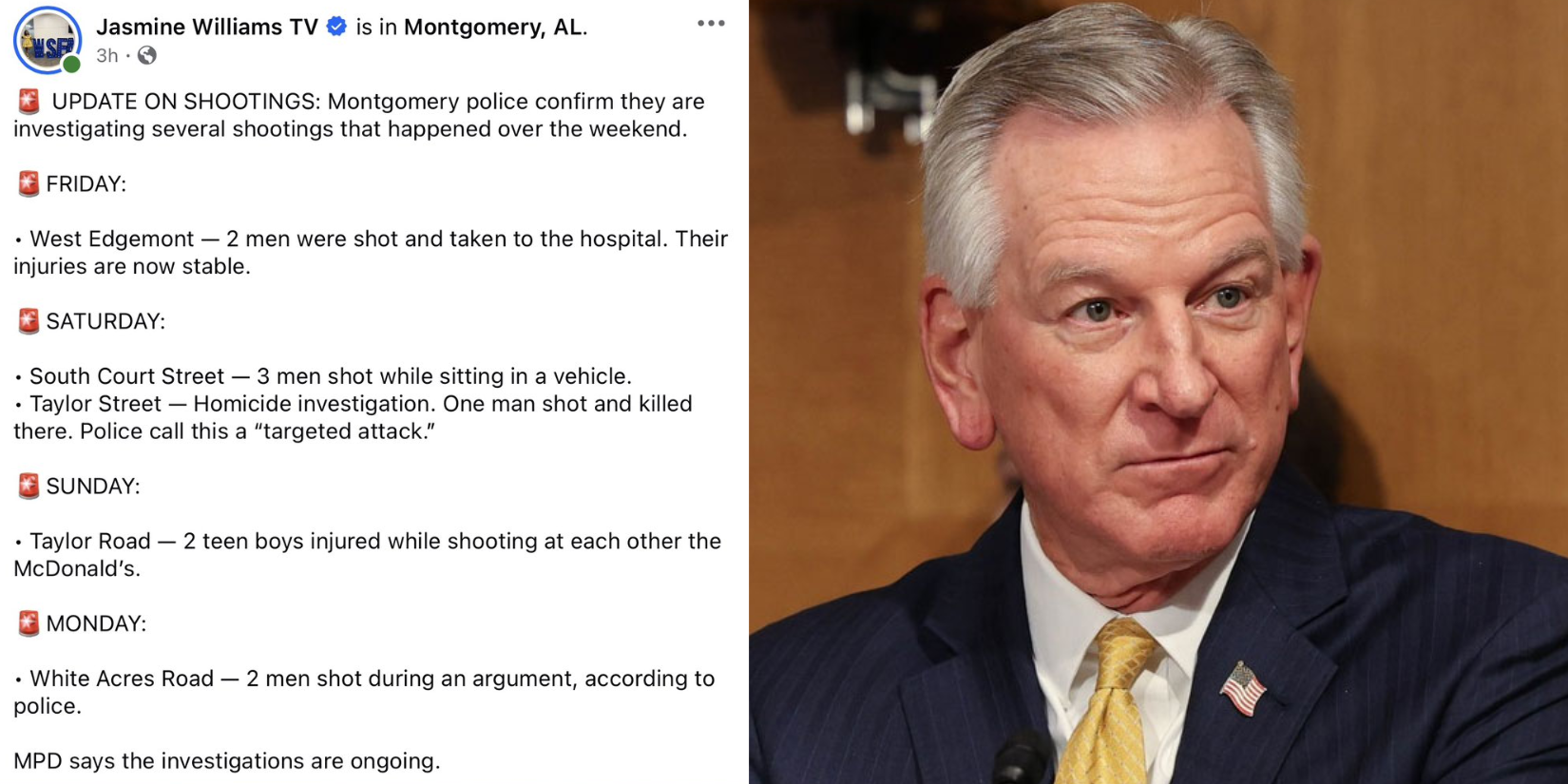 Tuberville Montgomery crime